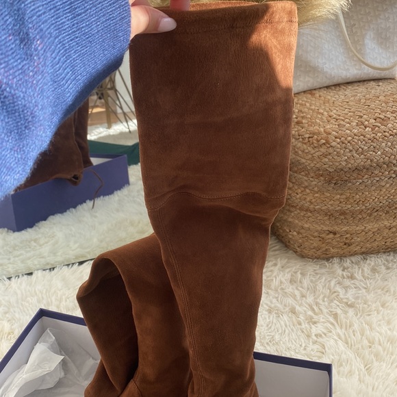 Stuart Weitzman lowland boots in walnut suede - Picture 6 of 13